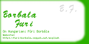 borbala furi business card