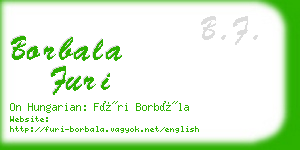 borbala furi business card